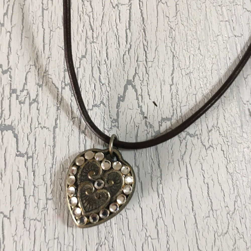 Handmade Rhinestone Heart Choker - Picture 3 of 7